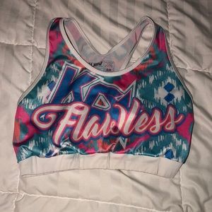 Kc Cheer flwaless sports bra